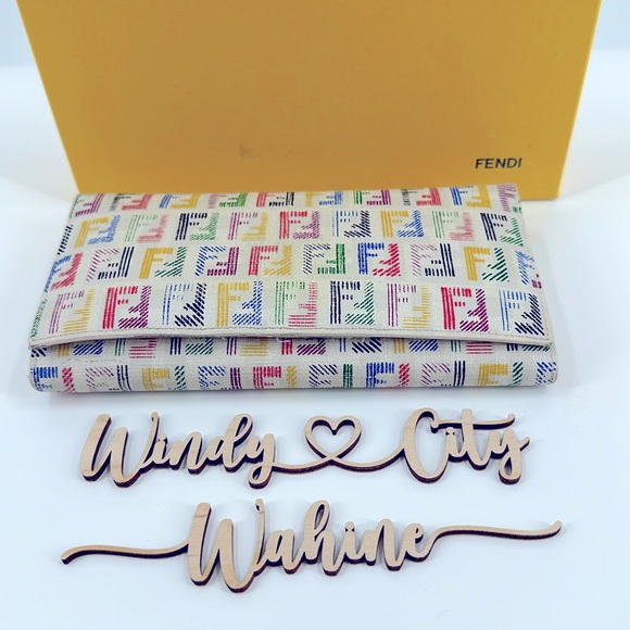 ⚡️SALE⚡️Authentic Fendi Pattina Zucca Long Wallet with box etc. - Picture 2 of 14